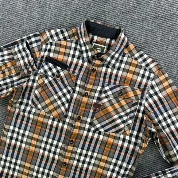 G-Star Raw Aero Phantom Check Plaid Long Sleeve Button Up Shirt Mens Medium - Picture 1 of 16